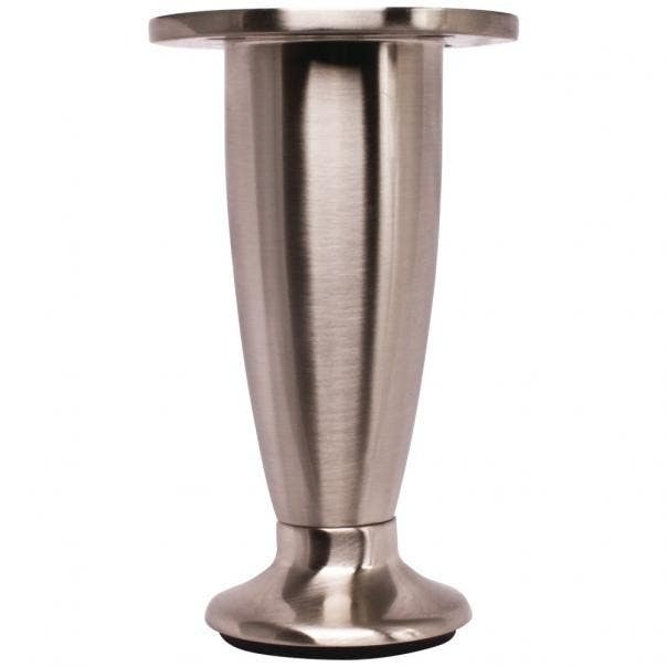 Hardware Resources 89104-SN Adjustable Round Metal Furniture Leg, Finish-Satin Nickel