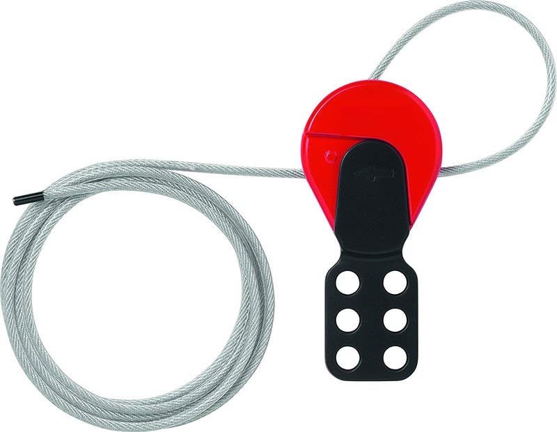 AccuformNMC CLLA Cable Lockout, Lever Action, Red/Black