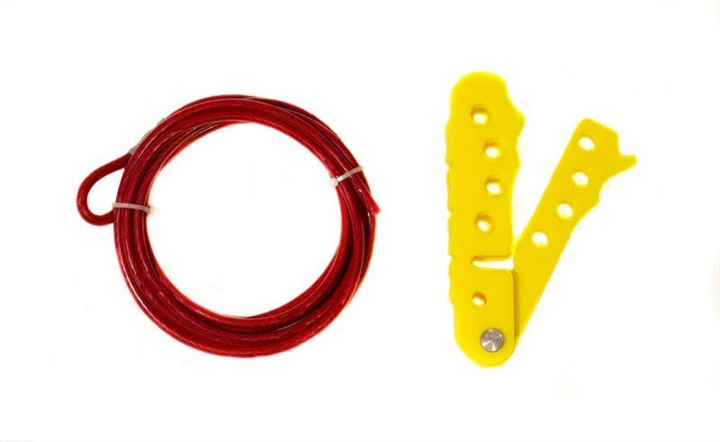 AccuformNMC CLSS6 Cable Lockout Scissor Style, Yellow, 6 Ft. Cable