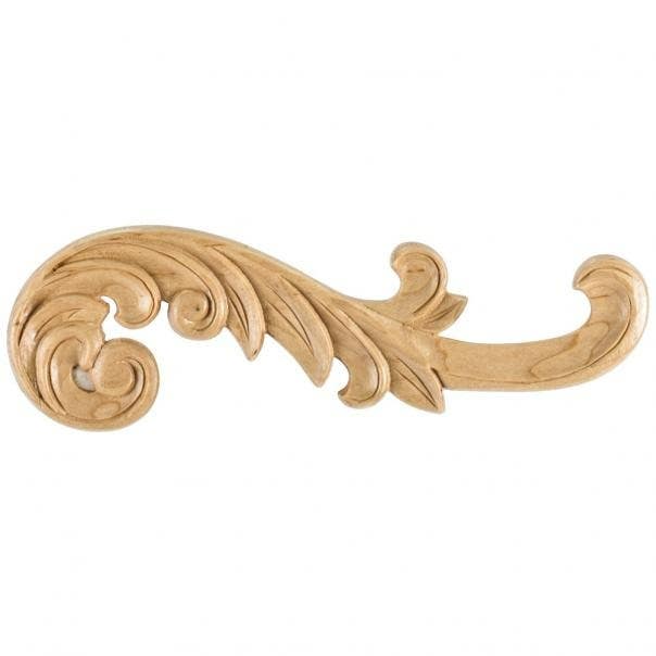 Hardware Resources APL-05 Curved Acanthus Applique