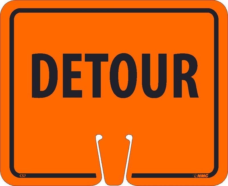 AccuformNMC FBC778 Cone Top Warning Signs, 10" x 14"