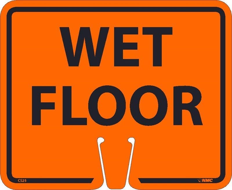 AccuformNMC CS27 Safety Cone Wet Floor Sign, 10.38" x 12.63"