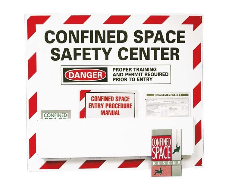 AccuformNMC CSC Confined Space Safety Center Paper Hazard Sign, 28" x 7"