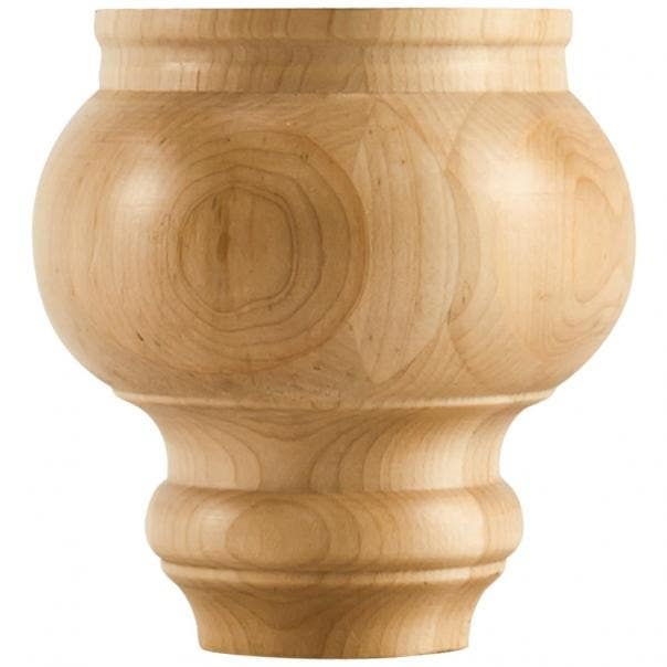 Hardware Resources BF45 Turned Transitional Bun Foot