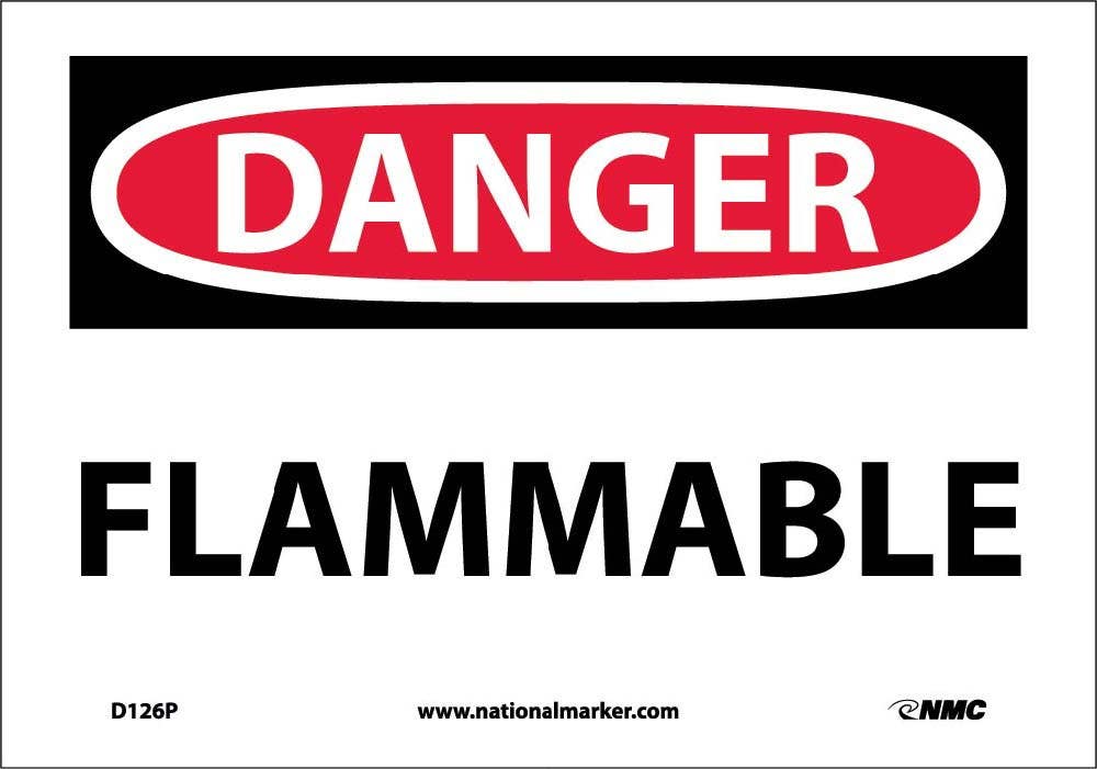 AccuformNMC MCHL OSHA Danger Safety Sign, Flammable