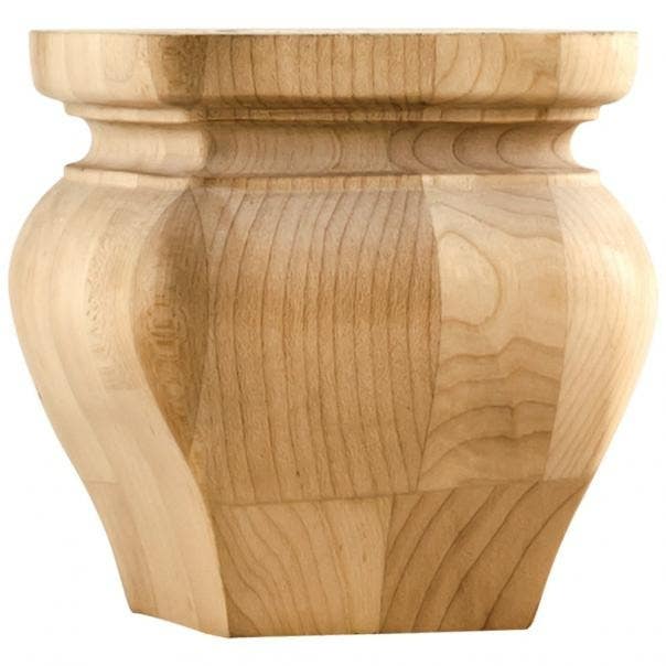 Hardware Resources BF90 Square Turned Bun Foot