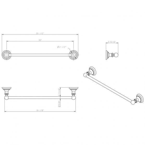 Elements BHE5 Fairview Single Towel Bar