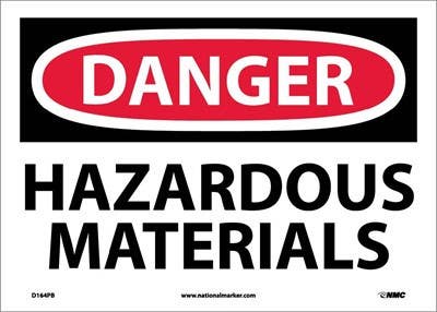 AccuformNMC MCHL OSHA Danger Safety Sign, Hazardous Material