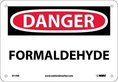 AccuformNMC D170 Danger, Formaldehyde Sign, Rigid Plastic, 7" x 10"