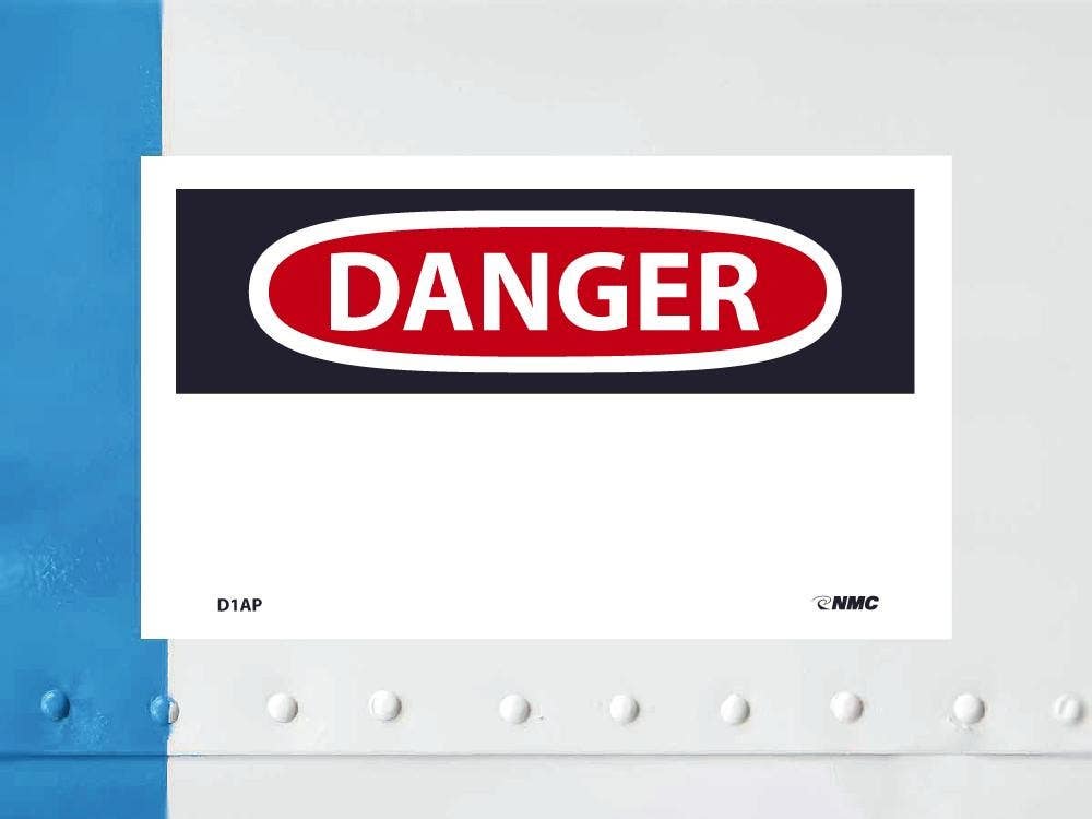AccuformNMC D1AP Danger, Label, PS Vinyl, 3" x 5", 5/Pk