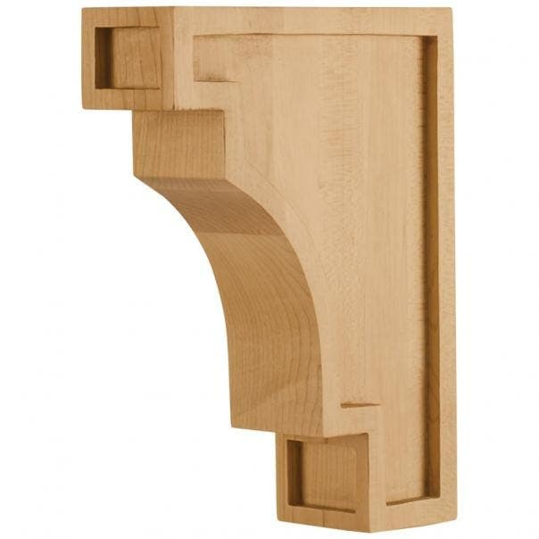 Hardware Resources COR16 Coved Arts & Crafts Corbel, 2" W x 6" D x 8" H