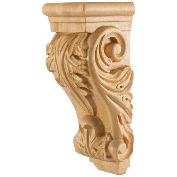 Hardware Resources CORD Acanthus Corbel, Low Profile, 4 7/8" W x 4 1/2" D x 12" H