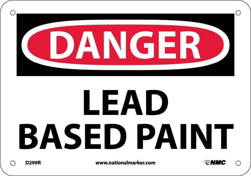 AccuformNMC D299 Danger, Lead Based Paint Sign