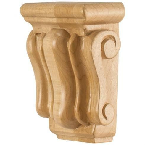 Hardware Resources CORMI Mini Scrolled Corbel, 3" W x 1 1/2" D x 4 1/4" H