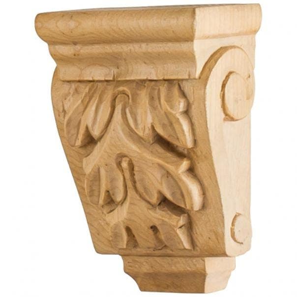 Hardware Resources CORMJ Mini Acanthus Corbel, 3" W x 1 3/4" D x 4 1/4" H