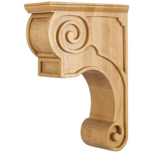 Hardware Resources CORT-P Scrolled Mission Corbel, 3 3/8" W x 8" D x 11 3/4" H