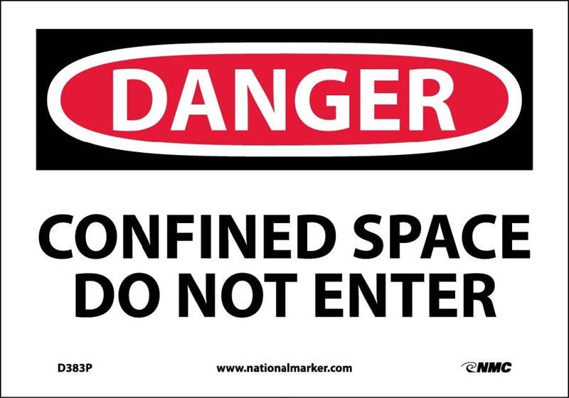 AccuformNMC MCSP OSHA Danger Safety Sign, Confined Space, Do Not Enter