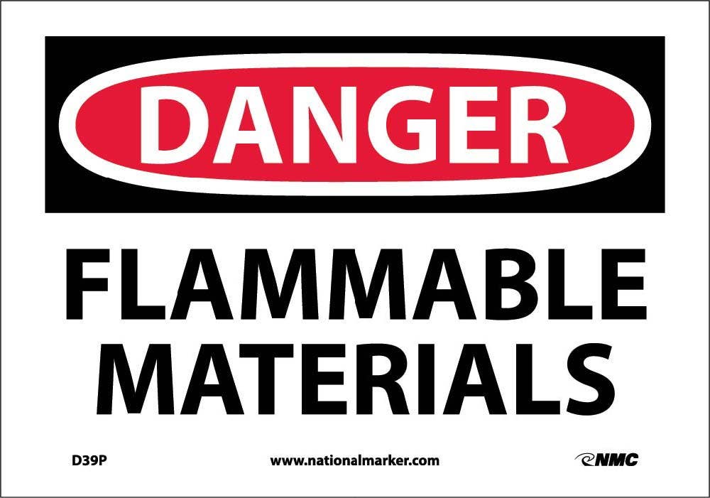 AccuformNMC MCH OSHA Danger Safety Sign, Flammable Material