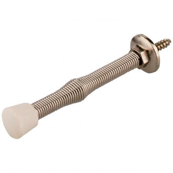 Hardware Resources DS05 Spring Door Stop w/ Rubber Tip, Length-3"