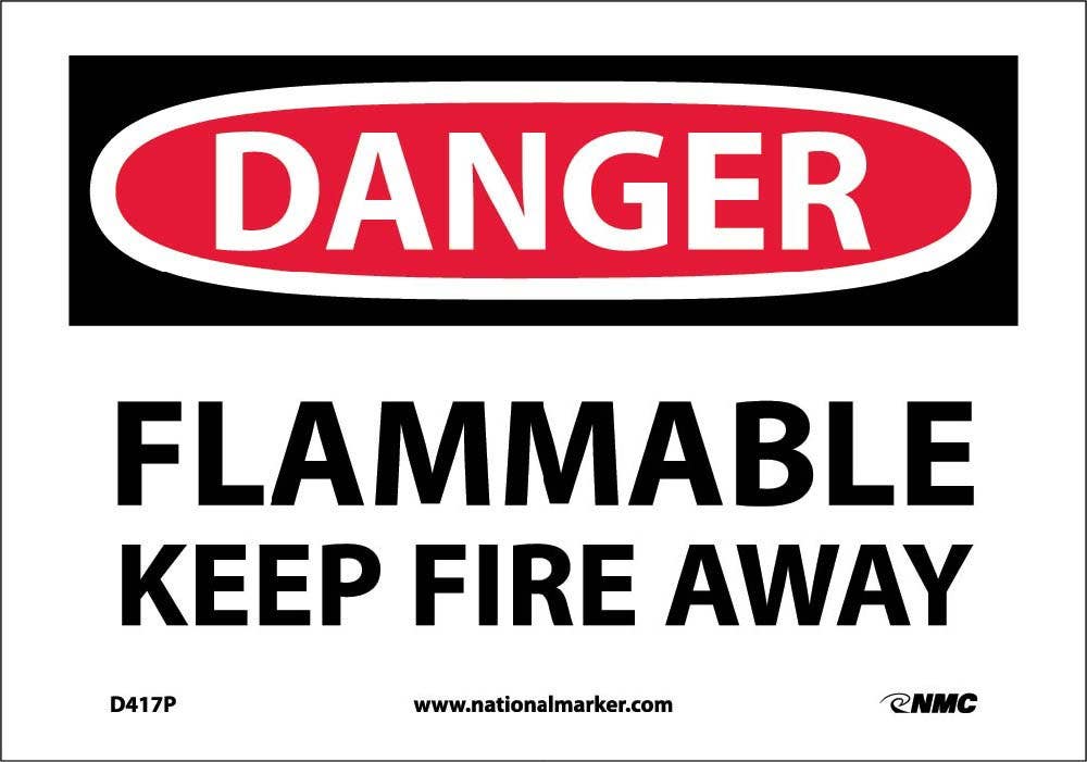 AccuformNMC MCHL OSHA Danger Safety Sign, Flammable - Keep Fire Away