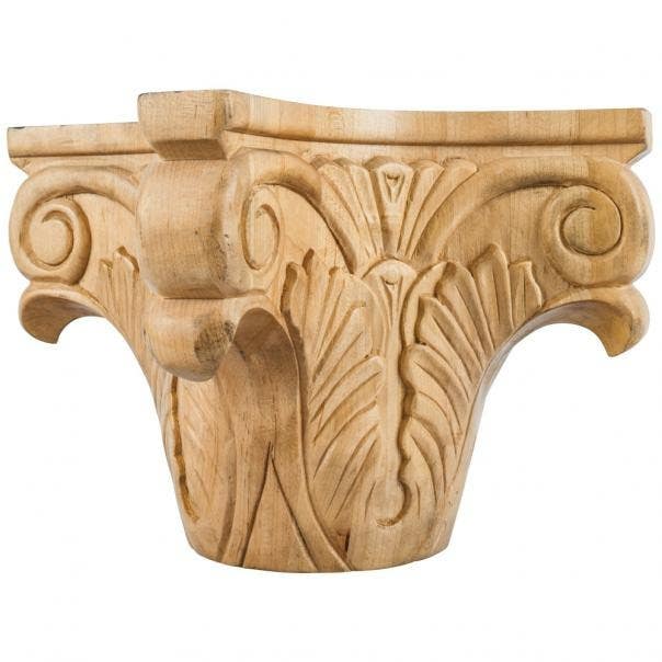 Hardware Resources FC1 Acanthus Column Capital, 9" W x 9" D x 7" H