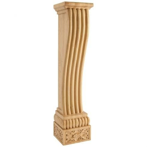 Hardware Resources FCOR6 Baroque Fireplace Corbel, 8" W x 8" D x 36" H