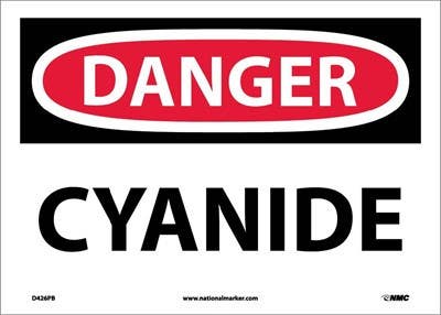 AccuformNMC MCHG076 OSHA Danger Safety Sign, Cyanide, 10" x 14"