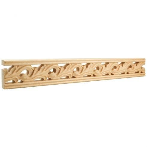 Hardware Resources HCM09 Acanthus Leaf Hand Carved Moulding, 8 Ft. (1 Stick)