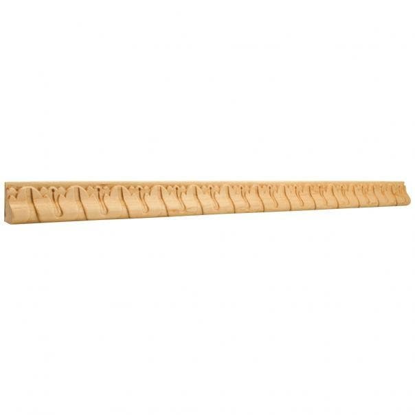 Hardware Resources HCM11 Tulip Hand Carved Moulding, 8 Ft. (1 Stick)