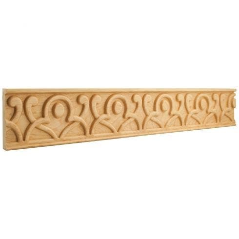 Hardware Resources HCM13 Geometric Hand Carved Moulding, 8 Ft. (1 Stick)