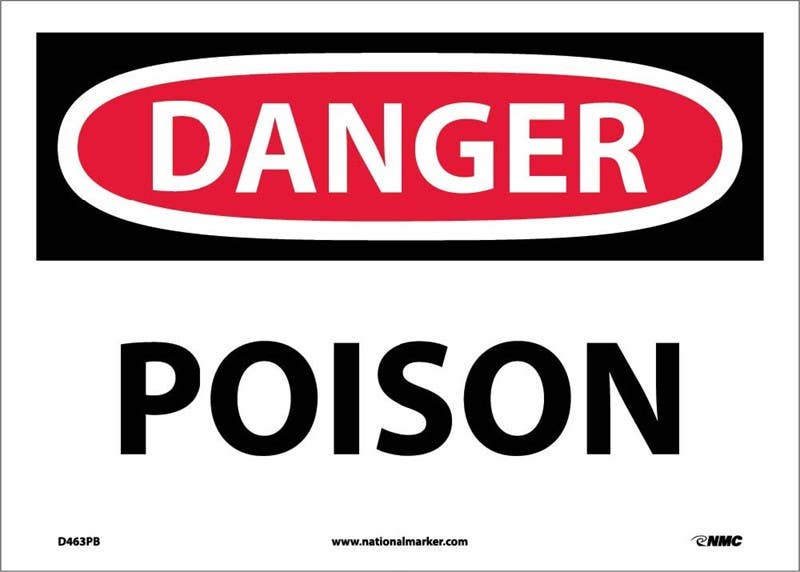 AccuformNMC MCH OSHA Danger Safety Sign, Poison