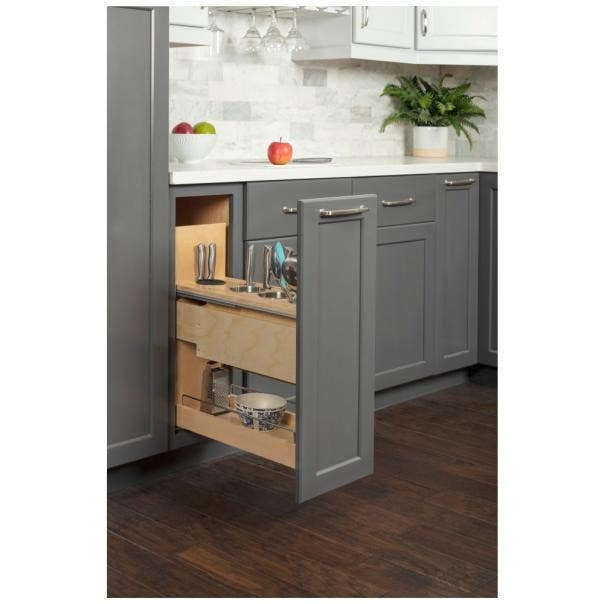 Hardware Resources KBPO No Wiggle Magnetic Knife Organizer Soft-Close Pullout