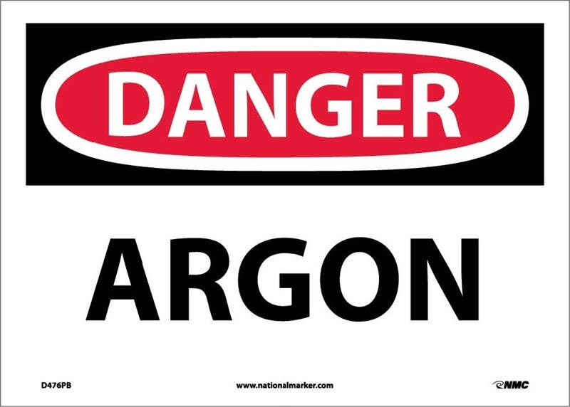 AccuformNMC MCH OSHA Danger Safety Sign, Argon, English