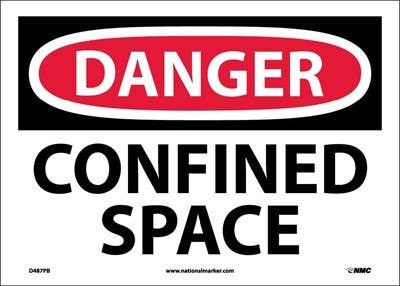 AccuformNMC MCSP OSHA Danger Safety Sign, Confined Space