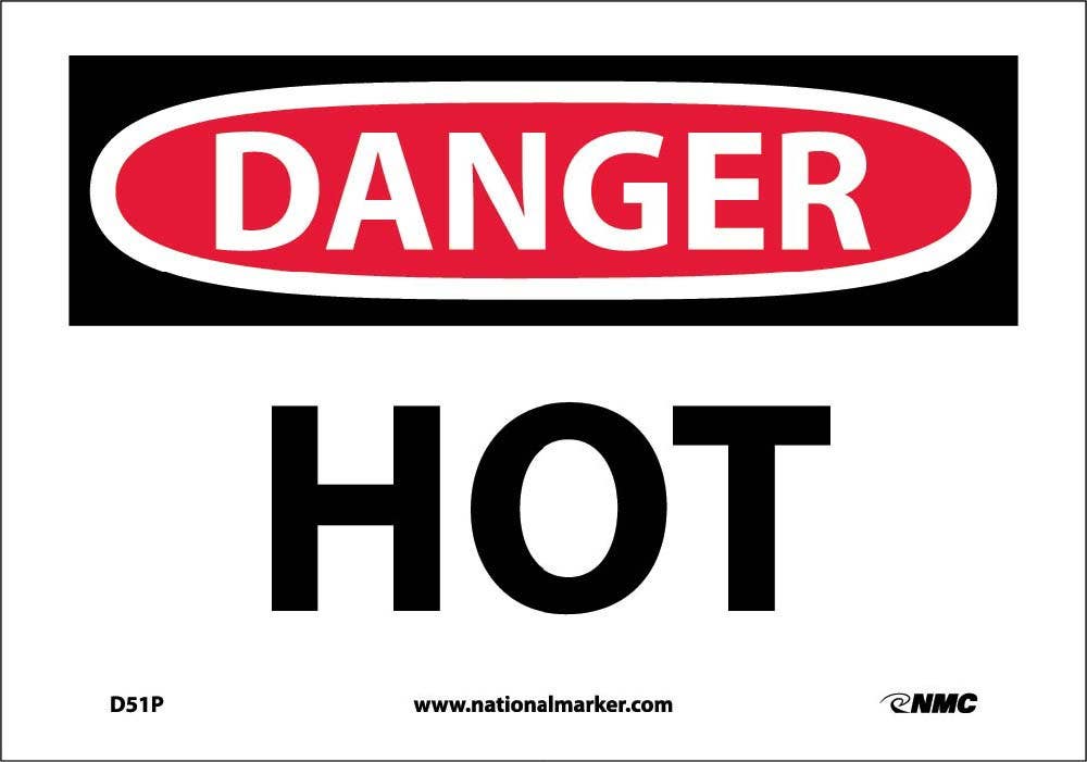 AccuformNMC MC OSHA Danger Safety Sign, Hot