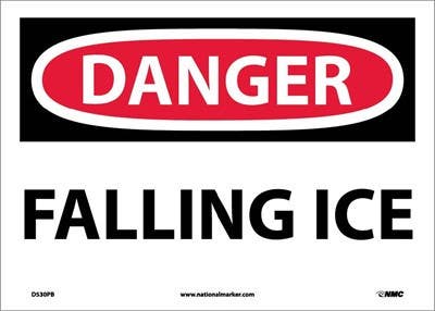 AccuformNMC MCRT105 OSHA Danger Safety Sign, Falling Ice, 10" x 14"