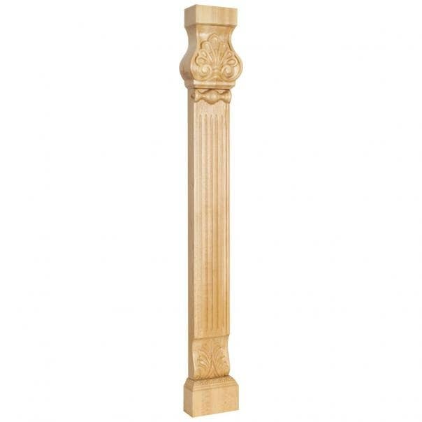Hardware Resources LEGC Acanthus & Shell Pilaster, 3 1/2" W x 1 1/2" D