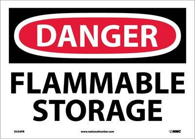 AccuformNMC MCH OSHA Danger Safety Sign, Flammable Storage