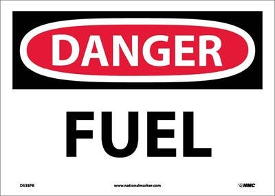 AccuformNMC MCHL018 OSHA Danger Safety Sign, Fuel, 10" x 14"