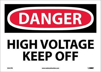 AccuformNMC MELC OSHA Danger Safety Sign, High Voltage - Keep Off