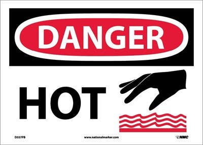 AccuformNMC MC OSHA Danger Safety Sign, Hot