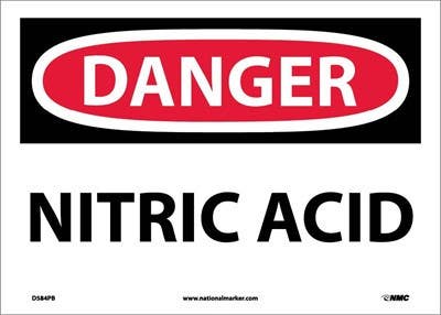 AccuformNMC MCHL044 OSHA Danger Safety Sign, Nitric Acid, 10" x 14"
