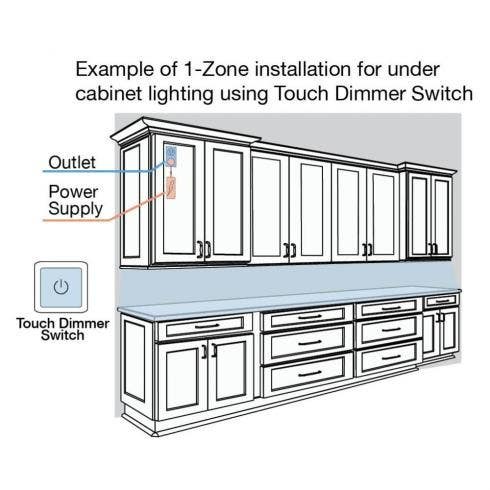 Task Lighting & Power L-Q-EP1Z Tape Light Kit 1 Zone Expansion Pack