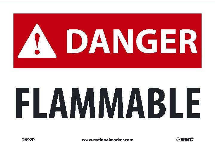 AccuformNMC D692 Danger, Flammable Sign