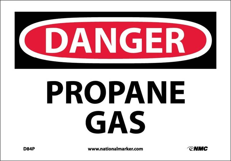 AccuformNMC MCHL OSHA Danger Safety Sign, Propane Gas