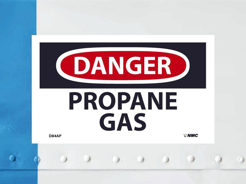 AccuformNMC D84AP Danger, Propane Gas Label, PS Vinyl, 3" x 5", 5/Pk