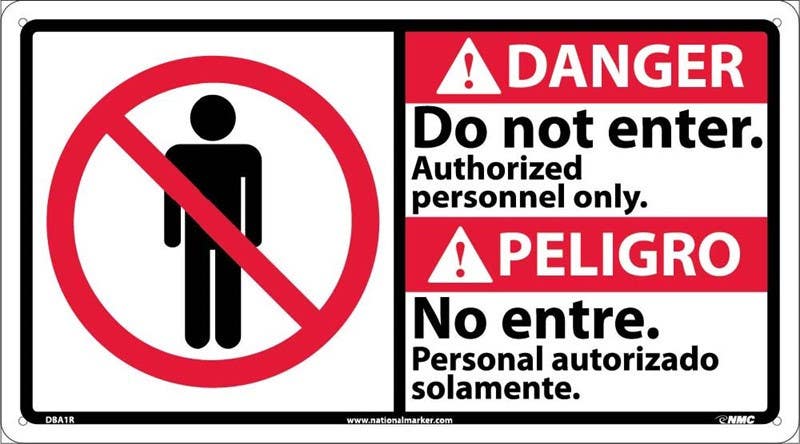 AccuformNMC MTAS100 Bilingual ANSI Sign - Admittance, 10" x 14"