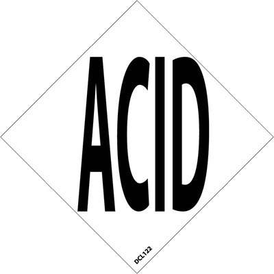 AccuformNMC DCL126 NFPA Label Symbol, Acid, PS Vinyl, 6", 5/Pk