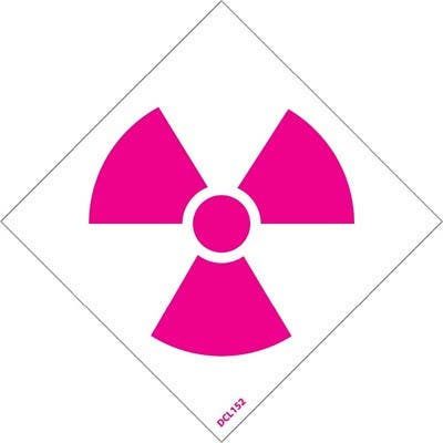 AccuformNMC DCL156 NFPA Label Symbol, Radiation, PS Vinyl, 6", 5/Pk