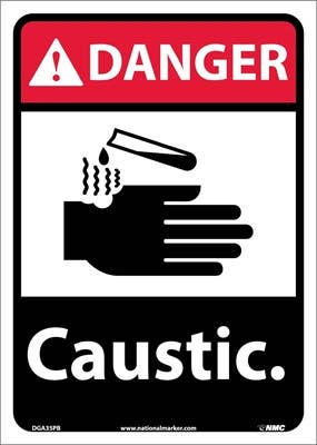 AccuformNMC MRHL133 ANSI Danger Safety Signs, Caustic, 14" x 10"